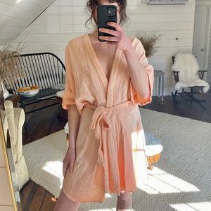 Free People Terry Cloth Kimono Dress